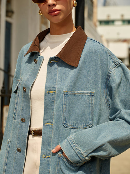 Classic Fit Adjustable Denim Jacket