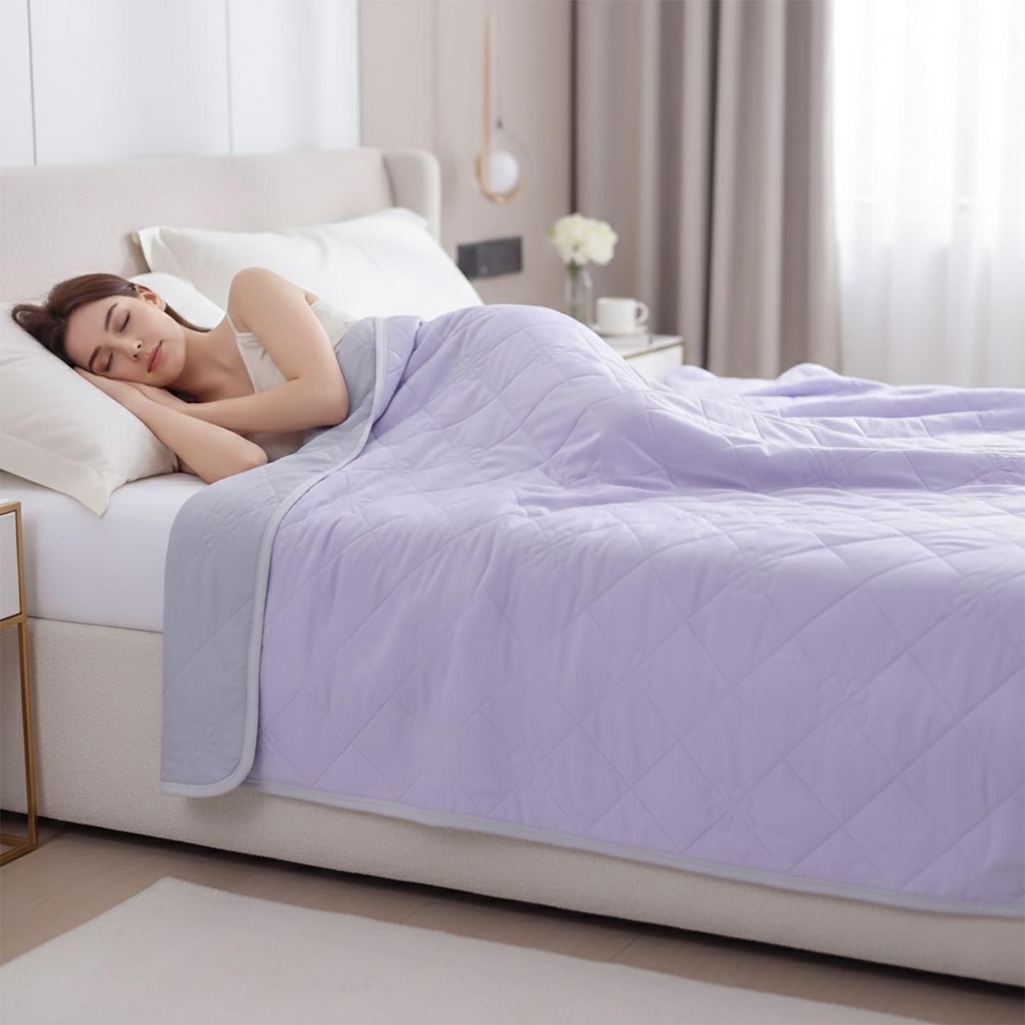 Cooling Blanket | Lightweight Double-Sided Blanket with Cooling-Touch Technology | Refreshing Comfort for Hot Sleepers
