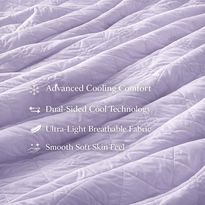 Cooling Blanket | Lightweight Double-Sided Blanket with Cooling-Touch Technology | Refreshing Comfort for Hot Sleepers