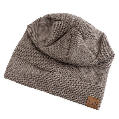 Faux Fur Lined Slouch Beanie