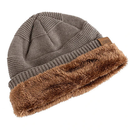 Faux Fur Lined Slouch Beanie