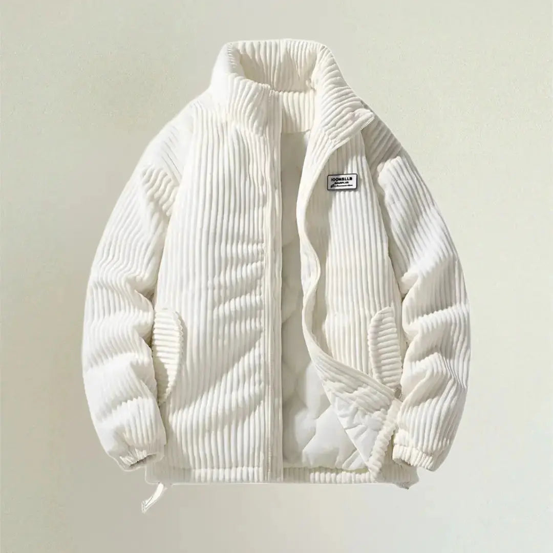 Textured Quilted Coat - Warm Padded Jacket