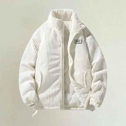 Textured Quilted Coat - Warm Padded Jacket