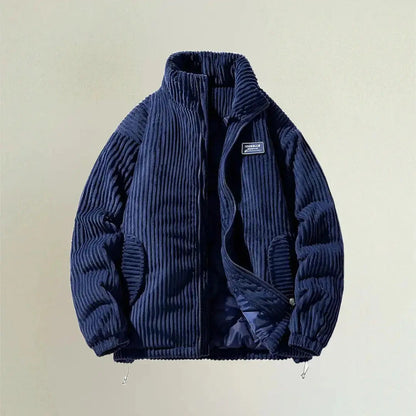 Textured Quilted Coat - Warm Padded Jacket