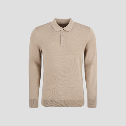 Classic Mens Casual Long Sleeve Polo Top - OutfitLondon