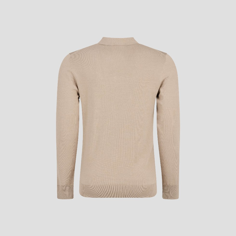 Classic Mens Casual Long Sleeve Polo Top