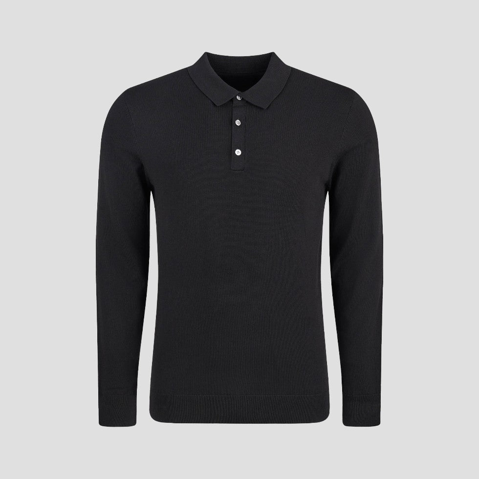 Classic Mens Casual Long Sleeve Polo Top