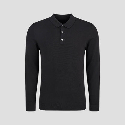 Classic Mens Casual Long Sleeve Polo Top