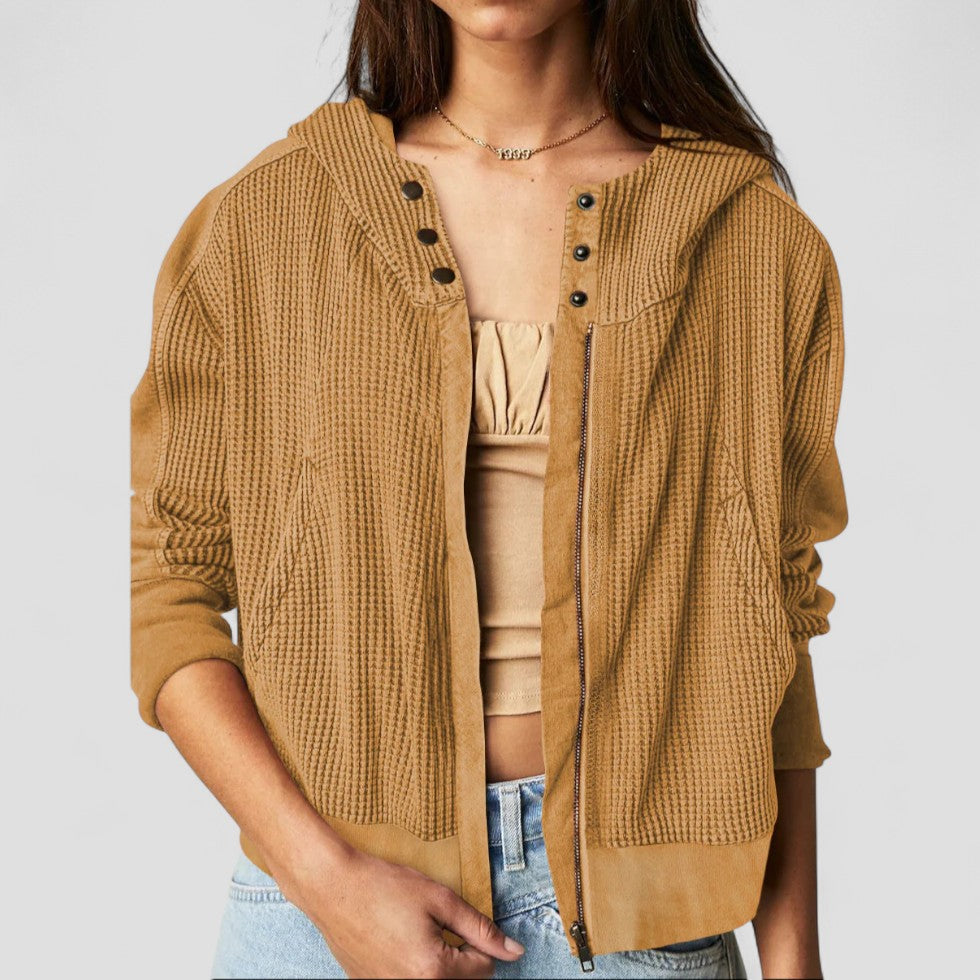 Soft Fleece Full Zip Women's Hooded Jacket - OutfitLondon