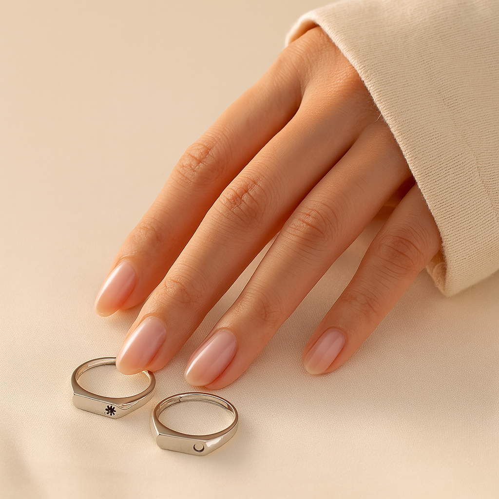 Couples Heart Shaped Ring Set for Men Women