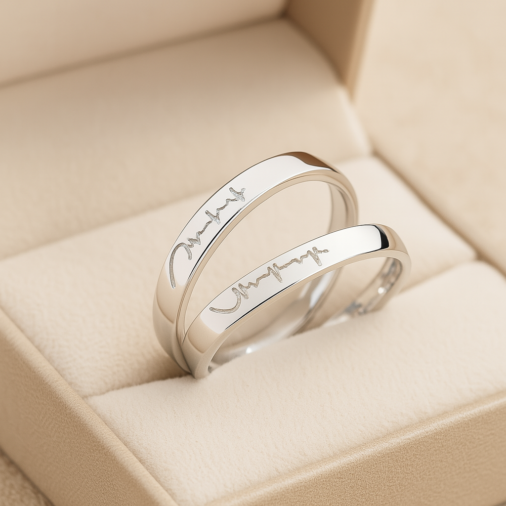 Couples Heart Shaped Ring Set for Men Women