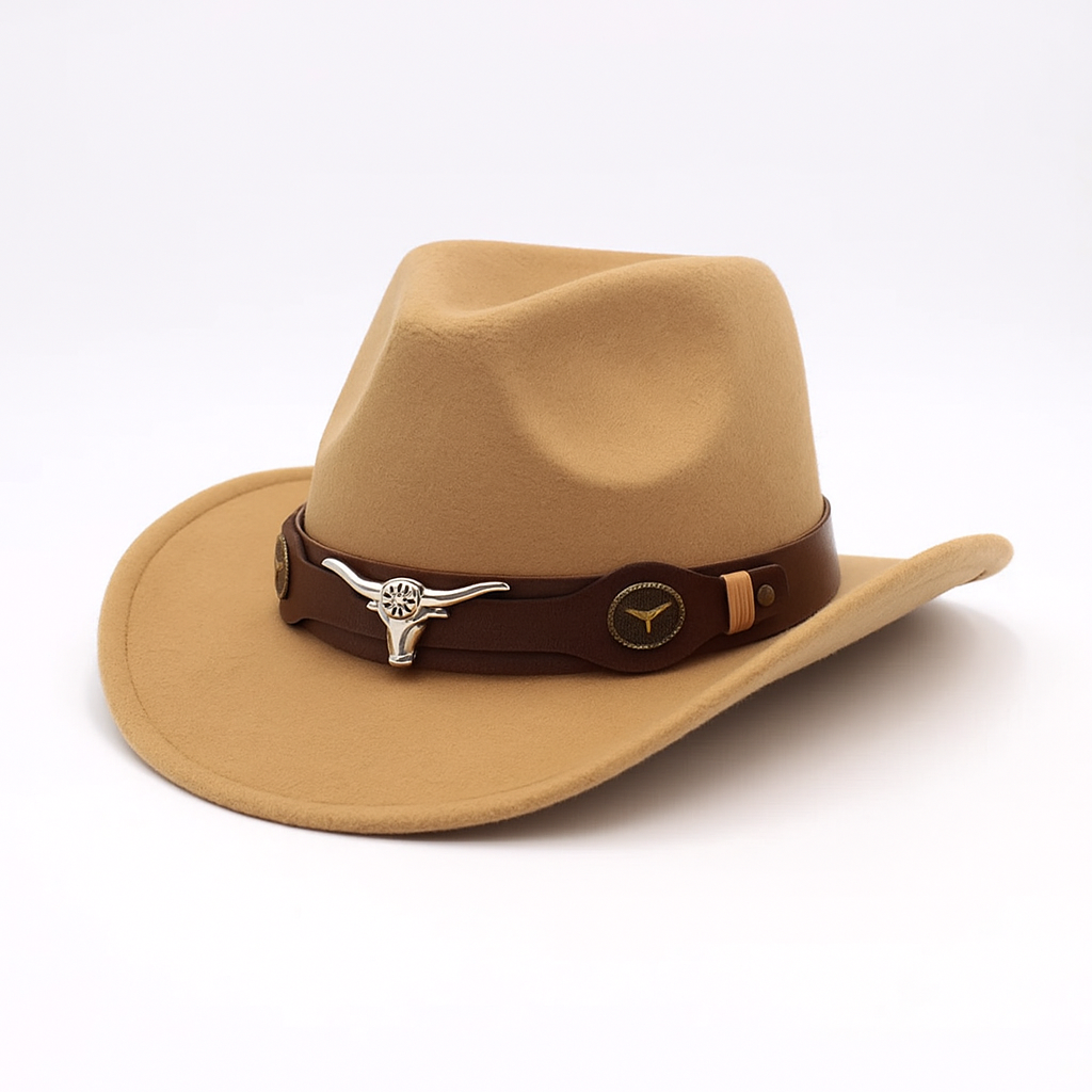 Western Style Vegan Leather Cowboy Hat