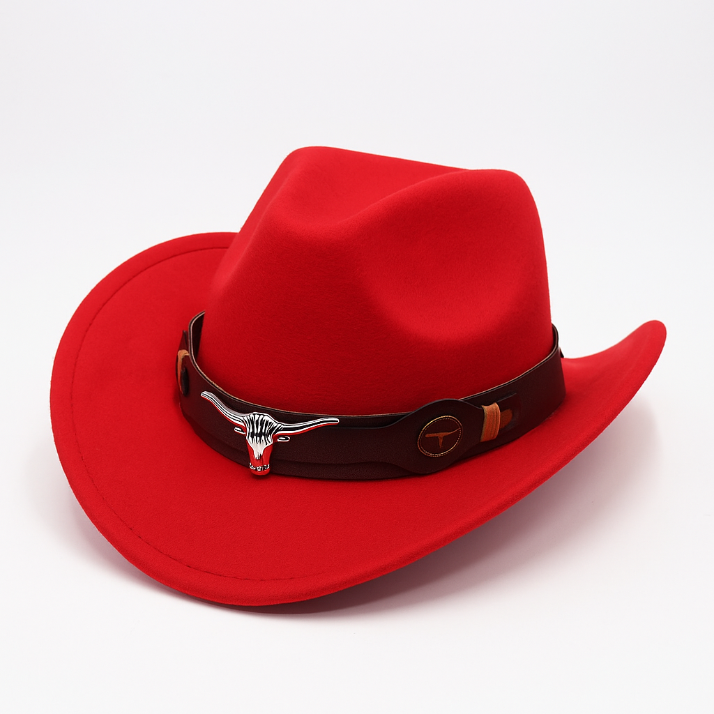 Western Style Vegan Leather Cowboy Hat