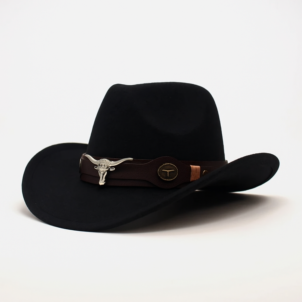 Western Style Vegan Leather Cowboy Hat