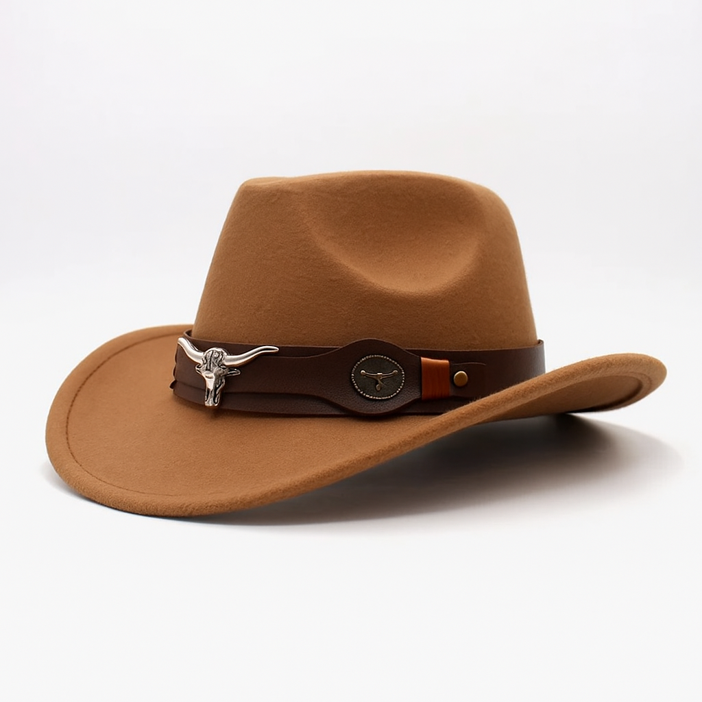 Western Style Vegan Leather Cowboy Hat