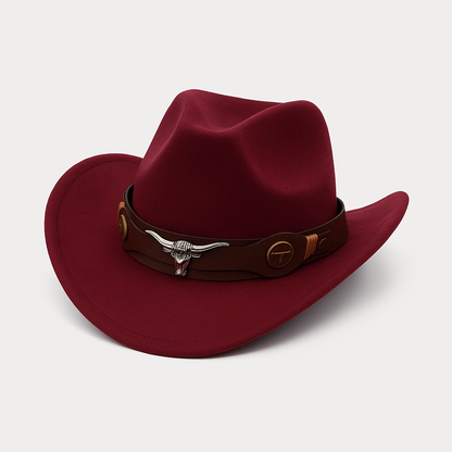 Western Style Vegan Leather Cowboy Hat