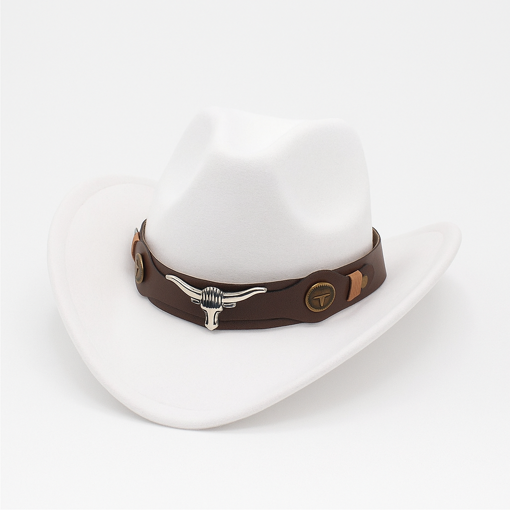 Western Style Vegan Leather Cowboy Hat