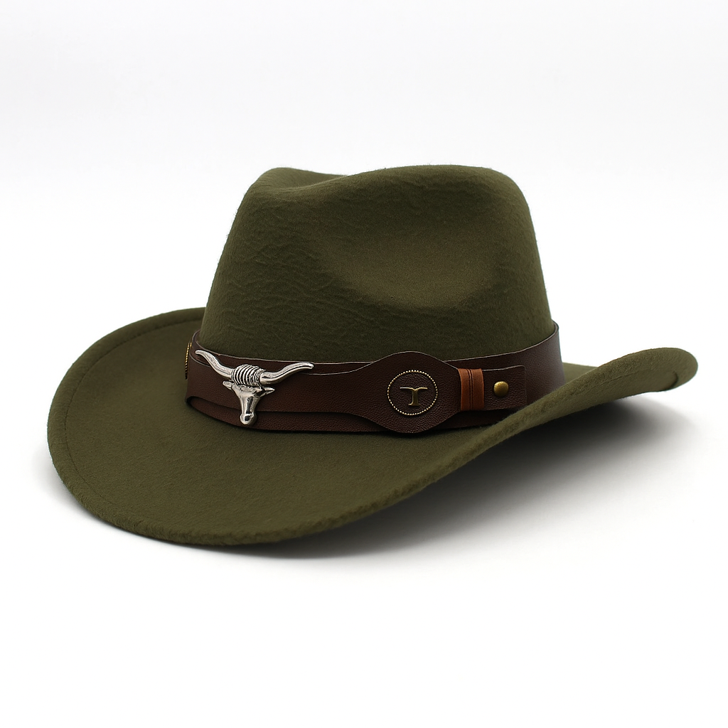 Western Style Vegan Leather Cowboy Hat