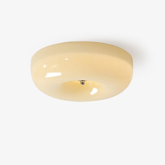 Soft White Glass Semi-Flush Ceiling Light Fixtures - OutfitLondon