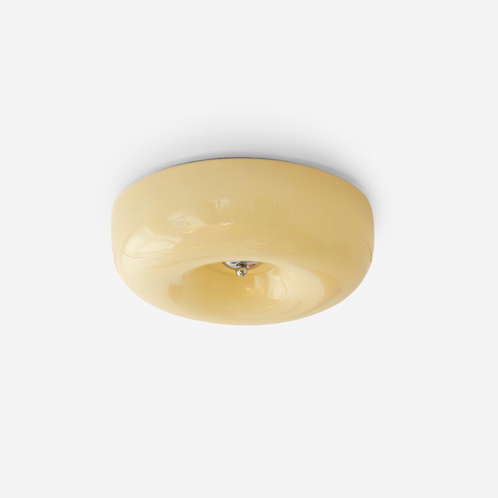 Soft White Glass Semi-Flush Ceiling Light Fixtures