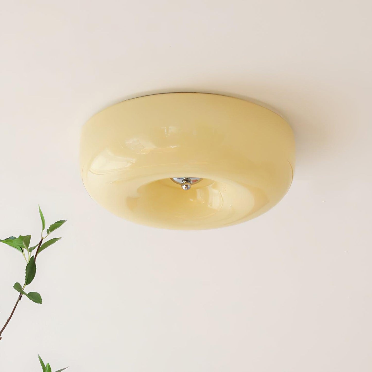 Soft White Glass Semi-Flush Ceiling Light Fixtures