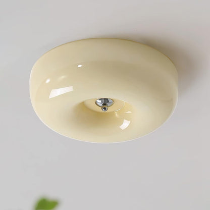 Soft White Glass Semi-Flush Ceiling Light Fixtures