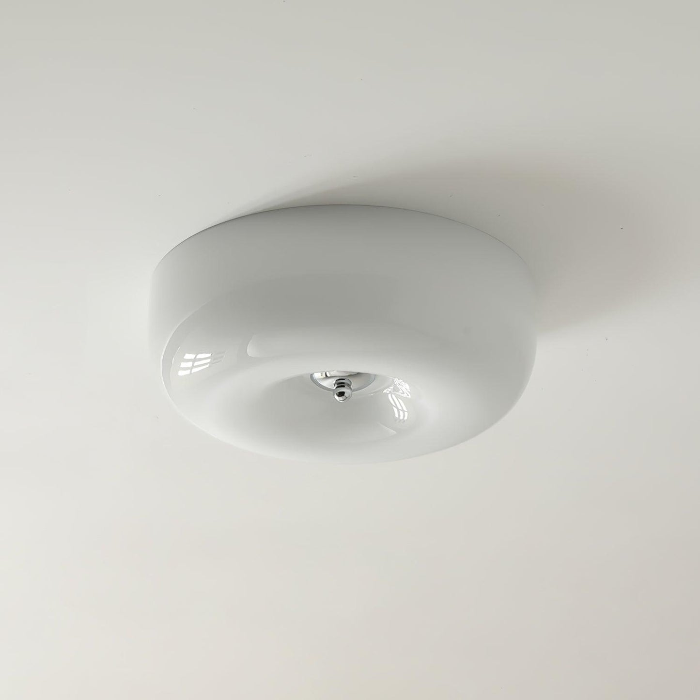 Soft White Glass Semi-Flush Ceiling Light Fixtures