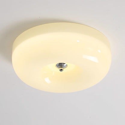 Soft White Glass Semi-Flush Ceiling Light Fixtures