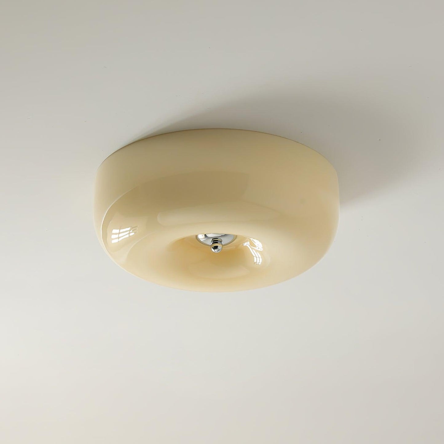 Soft White Glass Semi-Flush Ceiling Light Fixtures