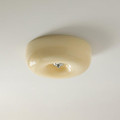 Soft White Glass Semi-Flush Ceiling Light Fixtures