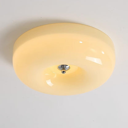 Soft White Glass Semi-Flush Ceiling Light Fixtures