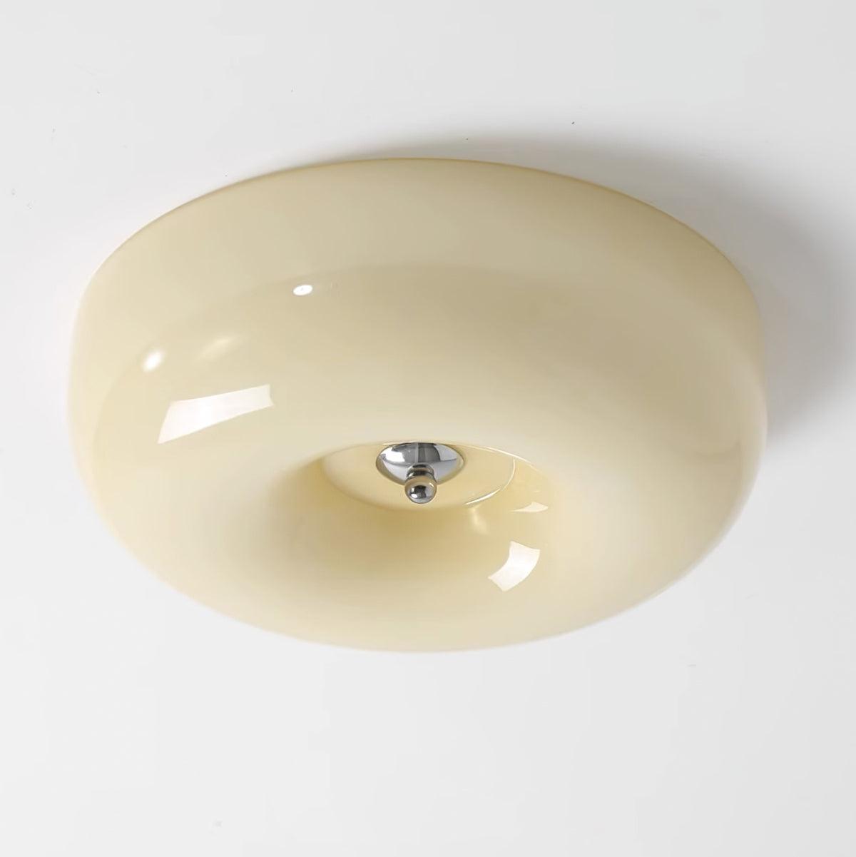 Soft White Glass Semi-Flush Ceiling Light Fixtures