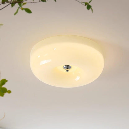 Soft White Glass Semi-Flush Ceiling Light Fixtures