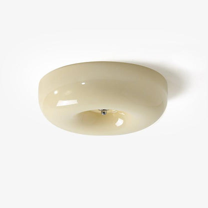 Soft White Glass Semi-Flush Ceiling Light Fixtures