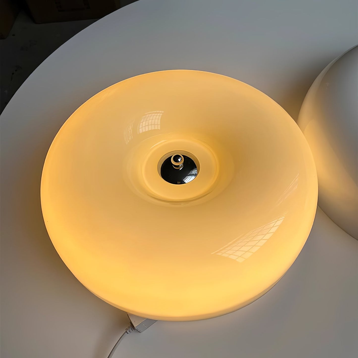 Soft White Glass Semi-Flush Ceiling Light Fixtures
