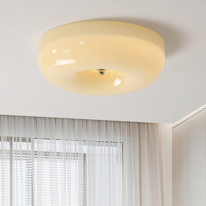 Soft White Glass Semi-Flush Ceiling Light Fixtures