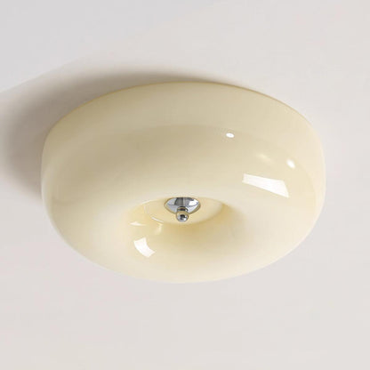 Soft White Glass Semi-Flush Ceiling Light Fixtures
