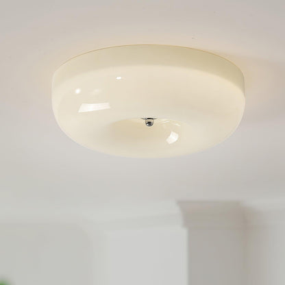 Soft White Glass Semi-Flush Ceiling Light Fixtures