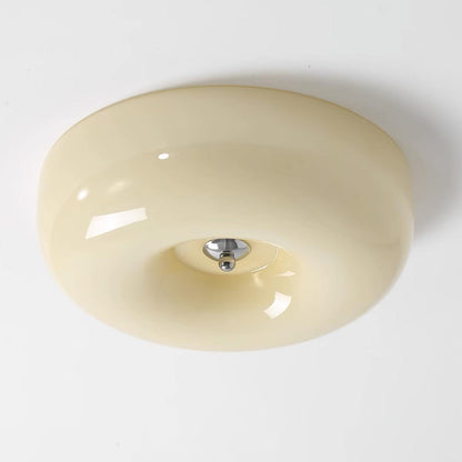 Soft White Glass Semi-Flush Ceiling Light Fixtures