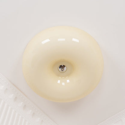 Soft White Glass Semi-Flush Ceiling Light Fixtures
