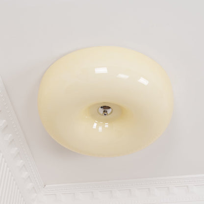 Soft White Glass Semi-Flush Ceiling Light Fixtures