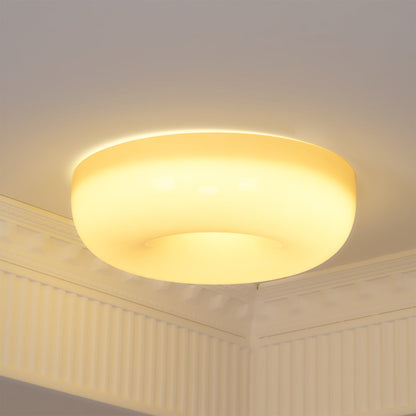 Soft White Glass Semi-Flush Ceiling Light Fixtures