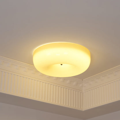 Soft White Glass Semi-Flush Ceiling Light Fixtures