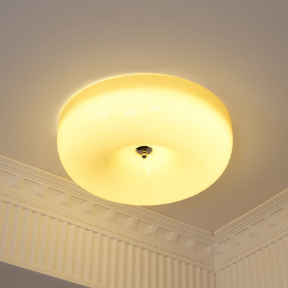 Soft White Glass Semi-Flush Ceiling Light Fixtures