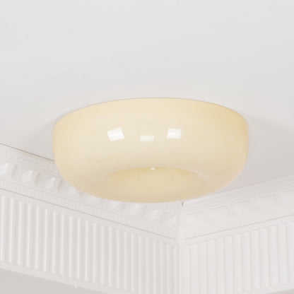 Soft White Glass Semi-Flush Ceiling Light Fixtures