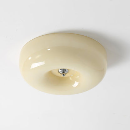 Soft White Glass Semi-Flush Ceiling Light Fixtures