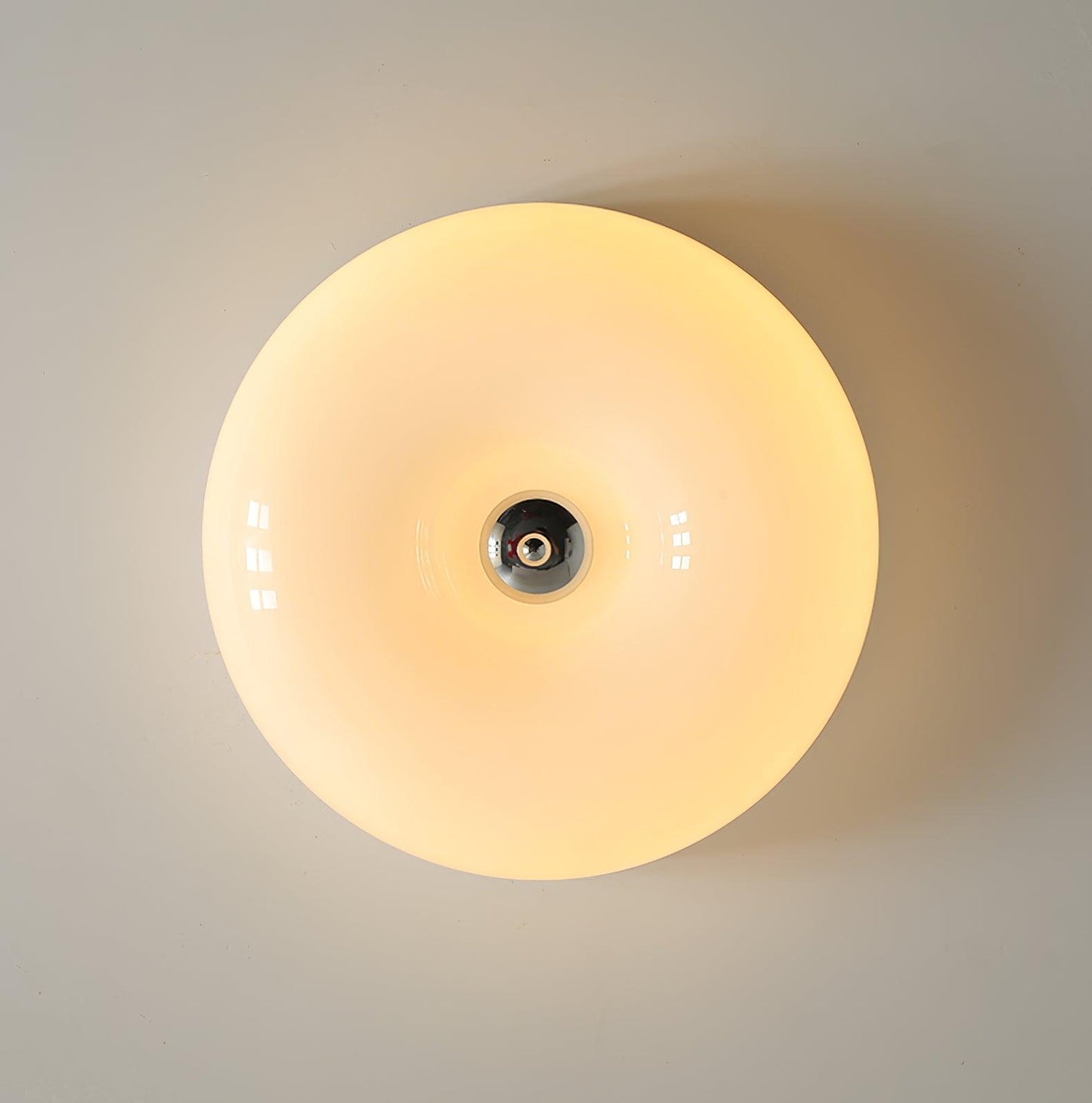 Soft White Glass Semi-Flush Ceiling Light Fixtures