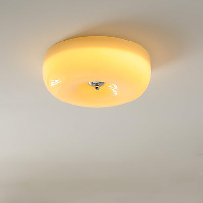 Soft White Glass Semi-Flush Ceiling Light Fixtures