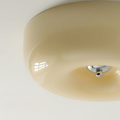Soft White Glass Semi-Flush Ceiling Light Fixtures