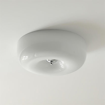 Soft White Glass Semi-Flush Ceiling Light Fixtures